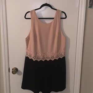 Pink and Black Romper